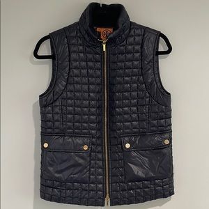 Tory Burch navy puffer vest